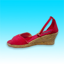 Moderate Wedge Espadrilles Shoes (Alpargata etc) Made of Jute Yarn Twine Rope Soles