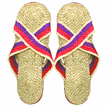 Hand made jute braid handicrafts slippers